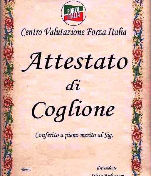 Attestato di coglione