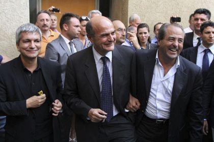 Nichi Vendola, Pierluigi Bersani e Antonio Di Pietro