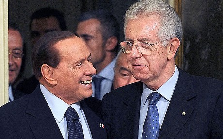 Silvio Berlusconi e Mario Monti