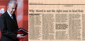 Monti risponde a Ft e attacca ancora i partiti: "Con i loro apparati riforme impossibili"