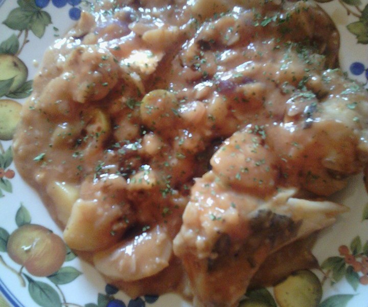 Baccalà con cipolle e patate