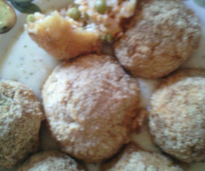 Arancini al forno con crema di formaggio