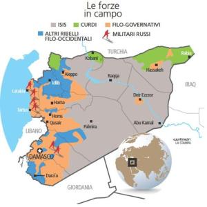 Siria: i fronti rimangono tre