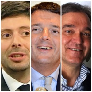 Roberto Speranza, Matteo Renzi ed Enrico Rossi