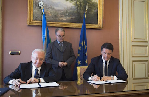 Firmato il Patto per il sud