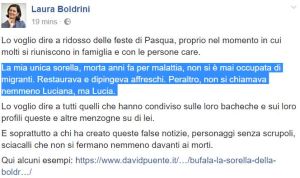 La bufala della sorella di Laura Boldrini