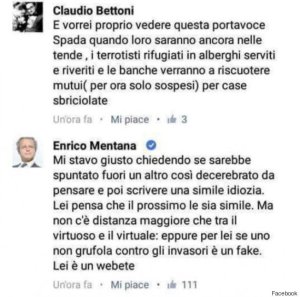 Enrico Mentana battezza i webeti