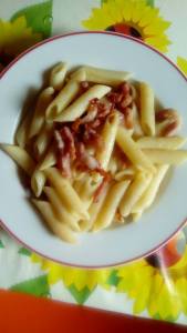 Penne e pancetta