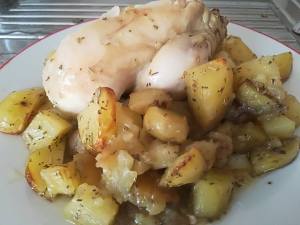 Pollo al forno con patate