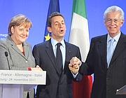 Monti vola da Merkel e Sarkozy