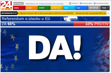 Croazia: nel referendum il 66,2% dice sì alla Ue