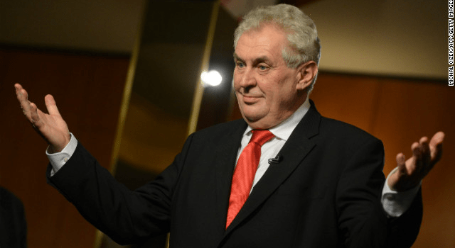 Milos Zeman eletto presidente.