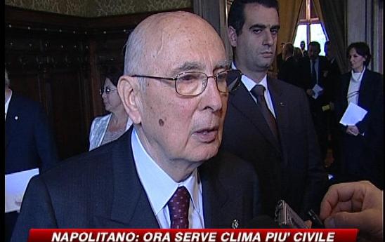 Napolitano fa appello per clima più civile tra maggioranza e opposizione