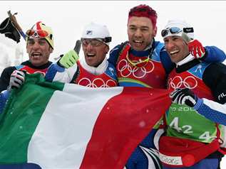 Torino 2006; Fondo, 4X10 maschile: medaglia d'oro all'Italia