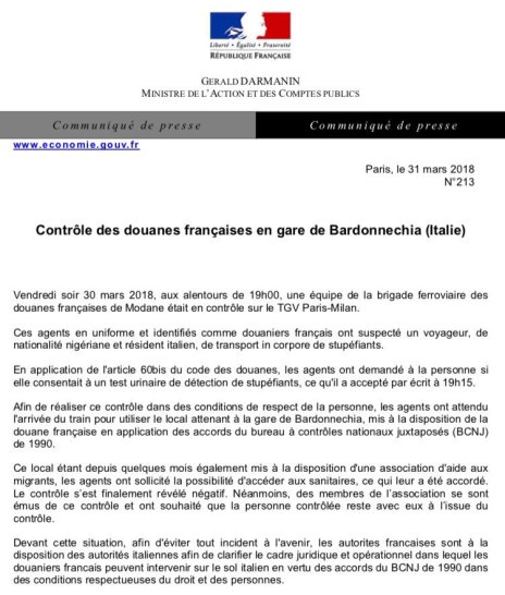 Polizia francese sconfina a Bardonecchia, politici italiani furiosi