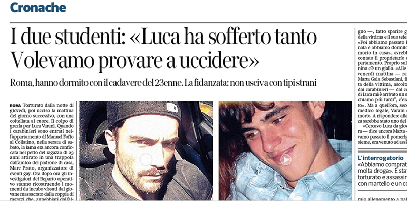 L'omicidio di Luca Varani
