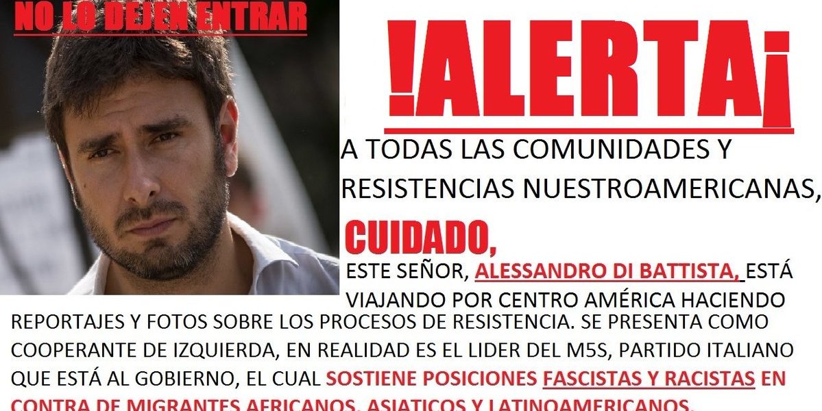 Tam tam social contro Di Battista: "Fascista, vattene dall'America latina"