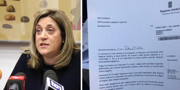 Scandalo sanità, la Presidente Pd dell'Umbria Catiuscia Marini si è dimessa