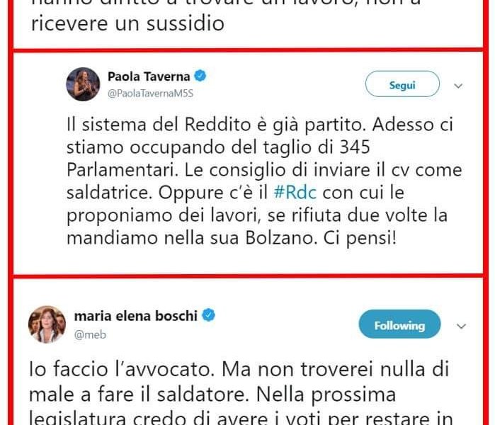 Il litigio social tra Maria Elena Boschi e Paola Taverna