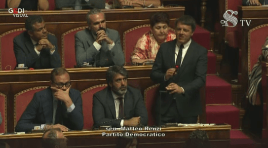 Crisi di governo, il discorso di Renzi