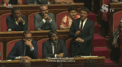 Crisi di governo, il discorso di Renzi