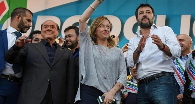 Manifestazione del centrodestra a Roma contro il governo