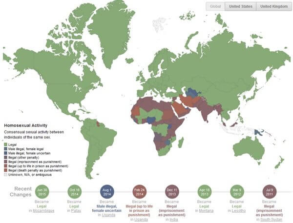 Paesi del mondo in cui essere gay è un reato: il lungo elenco