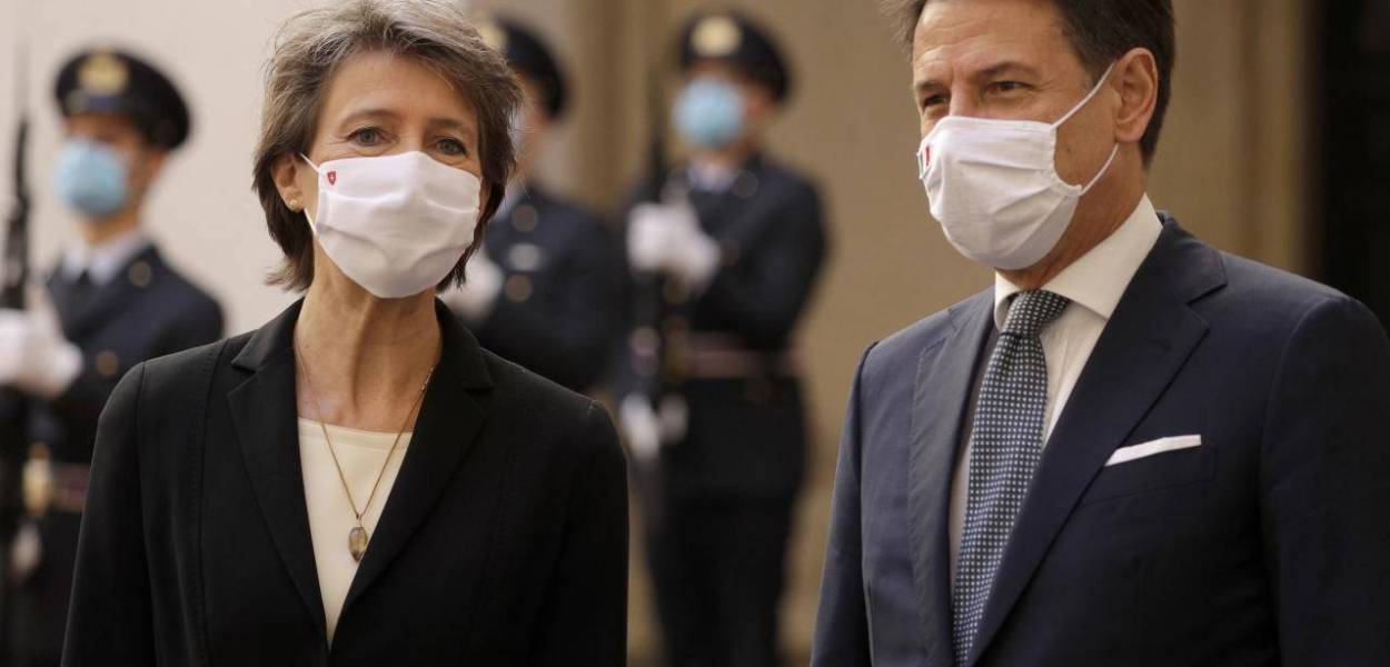 Simonetta Sommaruga e Giuseppe Conte