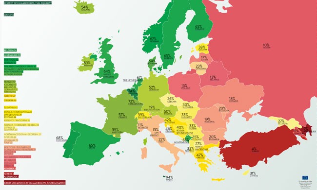 Ilga Europe 2021: L'Italia è sempre fanalino di coda dei diritti